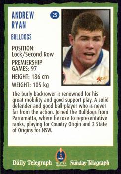 2004 Daily Telegraph NRL #25 Andrew Ryan Back